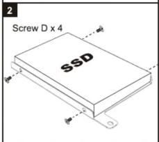 2 Screw D x 4 SSD