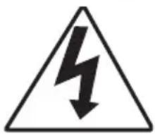 Warning sign depicting a lightning bolt symbol in a triangular warning triangle