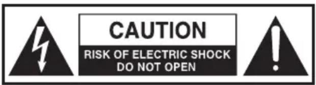 CAUTION RISK OF ELECTRIC SHOCK DO NOT OPEN