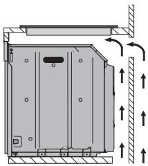 SMEG PGF64SA - Sur le compartiment d'encastrement du four - 2