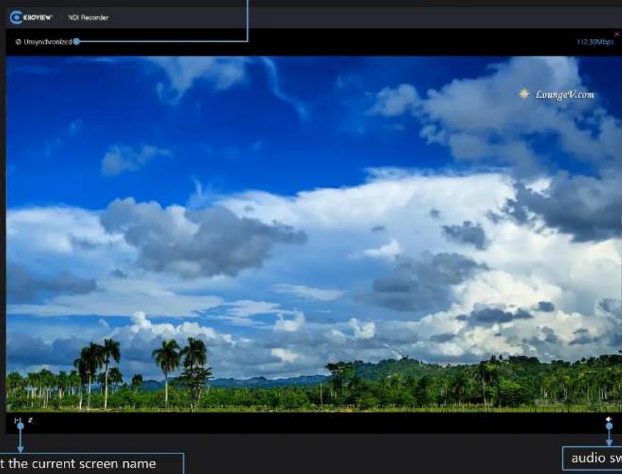KBOYEW NDI Recorder © Unsynchronized 112.30Mbps LoungeV.com at the current screen name audio sw
