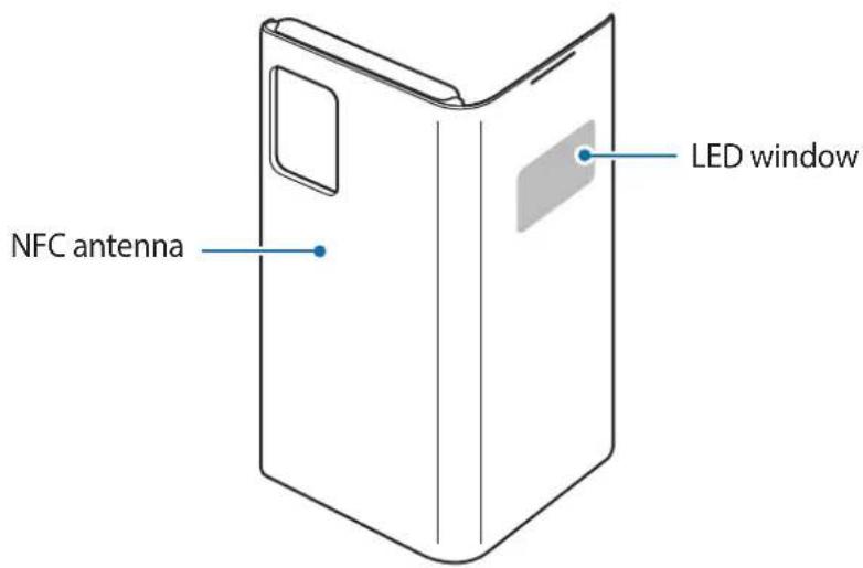 NFC antenna, LED window