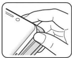 Illustration of a hand holding a pen or tool, no text or symbols present.