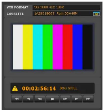 VTR FORMAT 501 1000 422 10bit CASSETTE IA23018663 Rum:00H 48M 00:02:56:14 JOG STILL