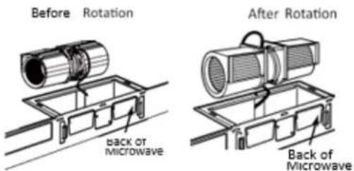 Summit MHOTR242B - Adapting the Microwave Blower for Outside Back Exhaust - 5