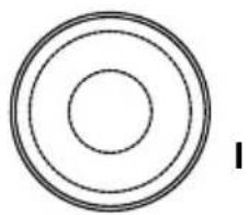 Concentric circles diagram with no text or symbols