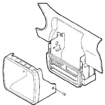 Technical line drawing of a mechanical housing assembly with internal components (no text or symbols)