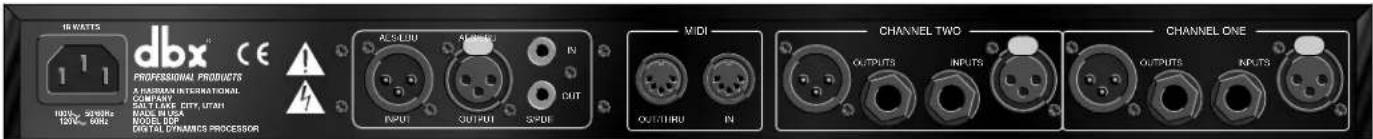 16 WATTS dbx® 1 1 1 PROFESSIONAL PRODUCTS A BASIAN INTERNATIONAL COMPANY SALT LAKE CITY, UTAIN RUST BURGER MODEL DER OPTICAL DYNAMICS PROCESSOR ACI-LUU ALU-NU IN OUTPUT OUTPUT SPDI VIDI OUTRUNU IN CHANNEL TWO OUTPUTS INPUTS CHANNEL ONE OUTPUTS INPUTS