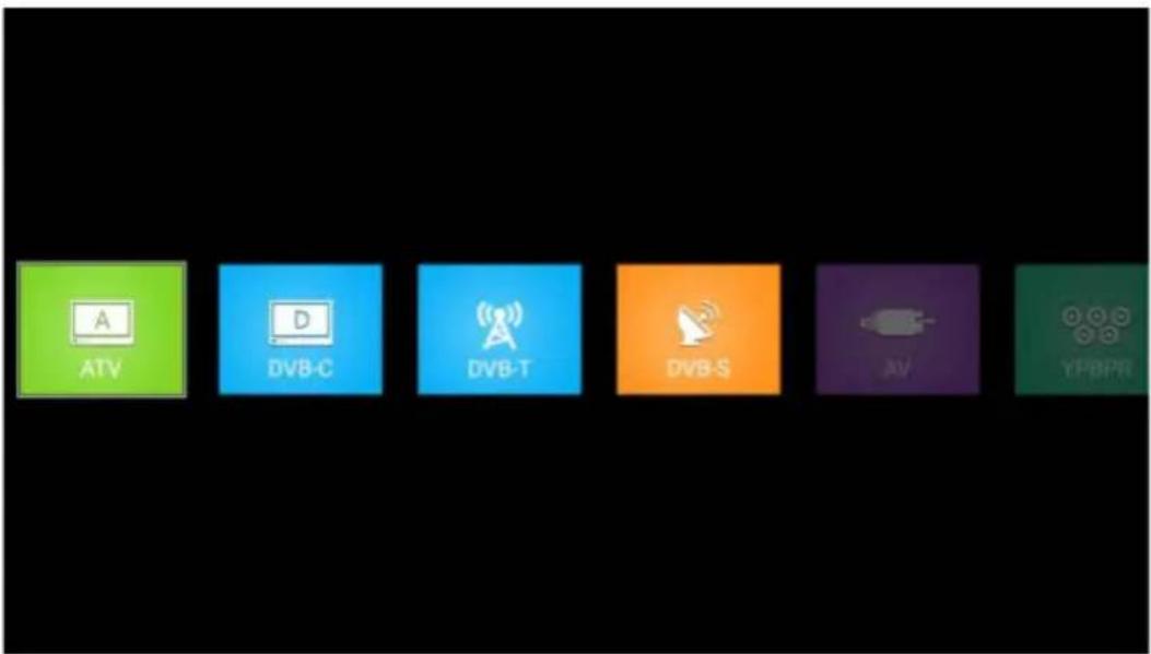 ATV DVB-C DVB-T DVB-S AV YPBPR