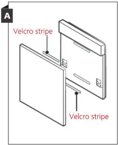 A Velcro stripe Velcro stripe