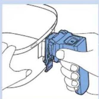 Illustration of hands holding a handheld device with cable, no text or symbols visible