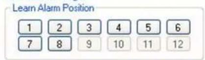 Learn Alarm Position 1 2 3 4 5 6 7 8 9 10 11 12