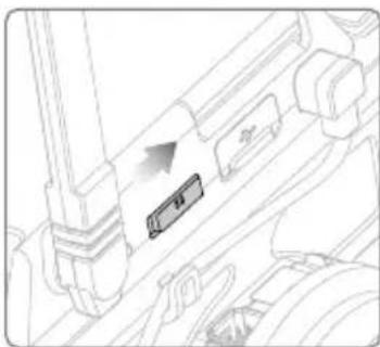 Technical line drawing of a mechanical component with an arrow indicating direction (no text or symbols).
