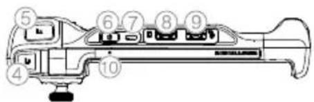 Technical diagram of a mechanical device with numbered components for identification.