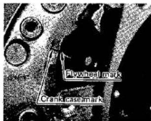 Flywheel mark Crank case mark