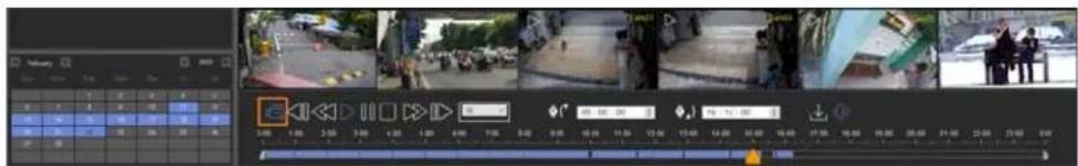 Screenshot of video editing software interface showing multiple video and audio tracks with Chinese labels and playback controls