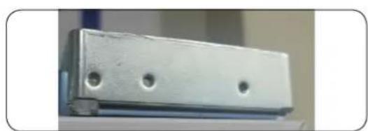 Metal bracket with three circular holes, no visible text or symbols