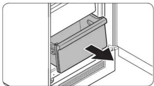 SAMSUNG BRD27613EWW - Sådan fjernes skuffen - 1
