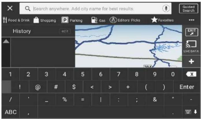 Search anywhere. Add city name for best results. Food & Drink Shopping Parking Gas Editors' Picks Favorites History edit EXIT LIVE DATA + 1 2 3 4 5 6 7 8 9 0 ! @ # $ < > + ( ) Enter / ' _ % = | : ; & ABC ,