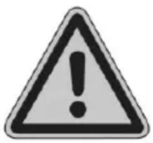 Warning sign with exclamation mark inside a triangle