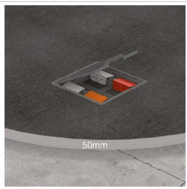 HAGER AKU4000701 - Floor structure 50 mm - 1