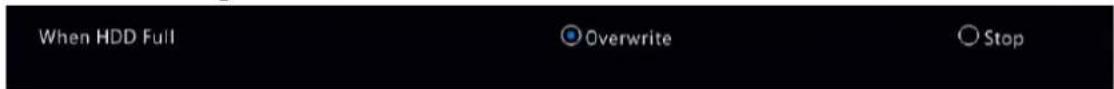 When HDD Full Overwrite Stop
