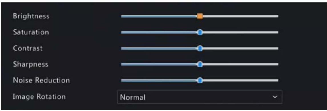 Brightness Saturation Contrast Sharpness Noise Reduction Image Rotation Normal