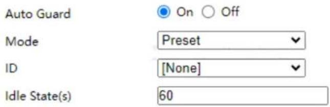 Auto Guard On Off Mode Preset ID [None] Idle State(s) 60