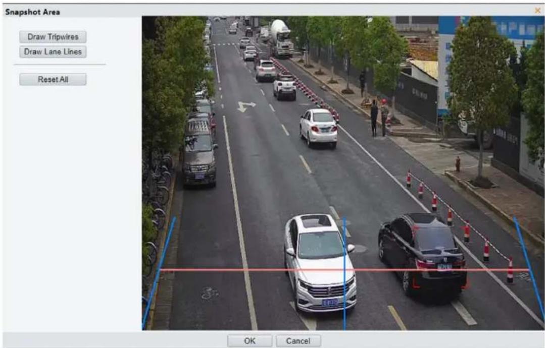 Snapshot Area Draw Tripwires Draw Lane Lines Reset All OK Cancel