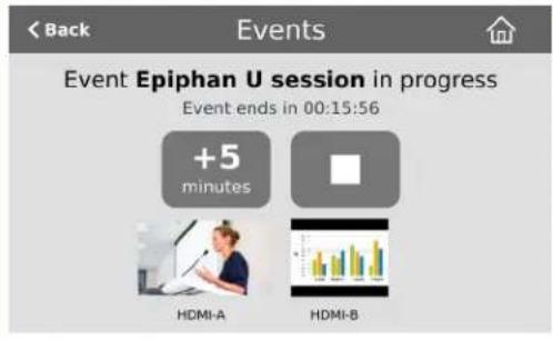 Epiphan Pearl Mini - CMS event controls using the touch screen - 7