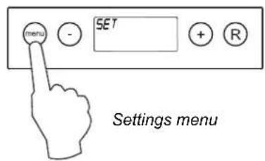 menu SET + R Settings menu