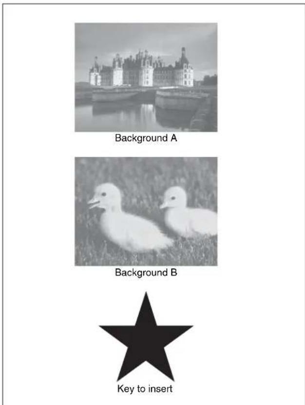 Background A Background B Key to insert