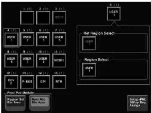 SONY MVS-7000X - Selection screen for regions assigned to buttons in the memory recall section - 1