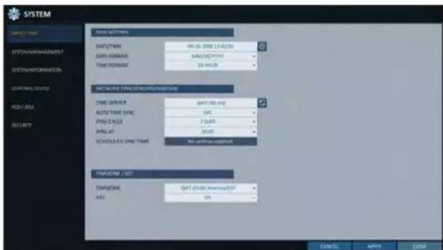 SYSTEM DATA SETTINGS DATETIME: 04.05.2008 (13:42:16) DATA SUMMARY: MAX/DCY/PY/Y TIME FORMS BY: 24 HOURS DETAILS FROM DESIGN/DESIGN TIME SERVER: 2007/02.mrg AUTO/TIME SYNC: GMT SYNC CROSS: 7 DAYS VACCAT: 20 DAYS VOCOLATION NAME TIME: No. of times applied TYPICAL / ESC TYPICALS: GMT/DCY/America/YY/Y HSC: 04 CANCEL APPLY Cancel