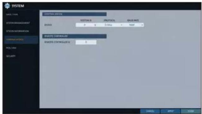 SYSTEM SYSTEM NAME SYSTEM MANAGEMENT SYSTEM INFORMATION WARNING SERVICE SYSTEM ID PROTOCOL DATA NAME DEVICE 0 1 2 Max > NULL > CREATE CONTROLLER CREATE CONTROLLER 0 SELECT ACCESS CANCEL APP DOWN