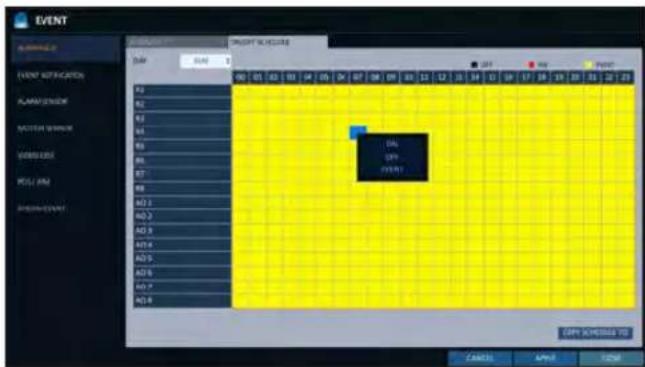 EVENT PROJECT NAME DATA 000 01 02 03 04 05 06 07 08 09 10 11 12 13 14 15 16 17 18 19 20 21 22 23 START OK OK OK? COPY SCHEDULES VS CANCEL APPRO CREATE