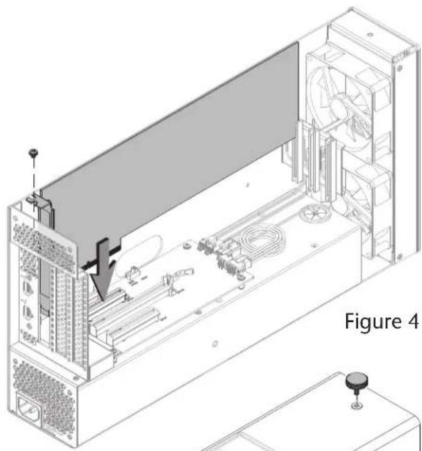 Technical line drawing of an internal server or rack unit with labeled components, showing internal wiring and ports (no text or symbols present)