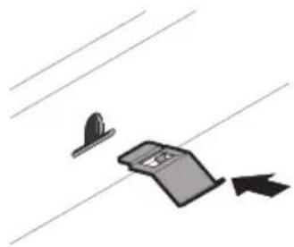 Simple line drawing of a folder with a bookmark and an arrow indicating direction (no text or symbols)