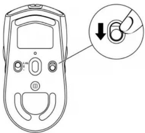 Diagram of a remote control device with labeled buttons and an inset showing a finger pointing to the digit '6'