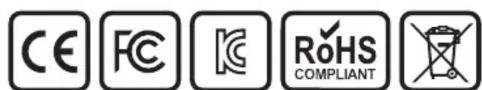 CE FC KC ROHS COMPLIANT