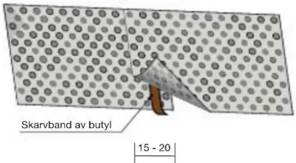 Skarvband av butyl 15 - 20