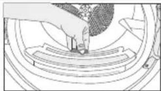 Technical line drawing of a mechanical component.