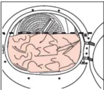 Cross-sectional diagram of a biological or medical device showing internal tissue and structural components (no text or labels).