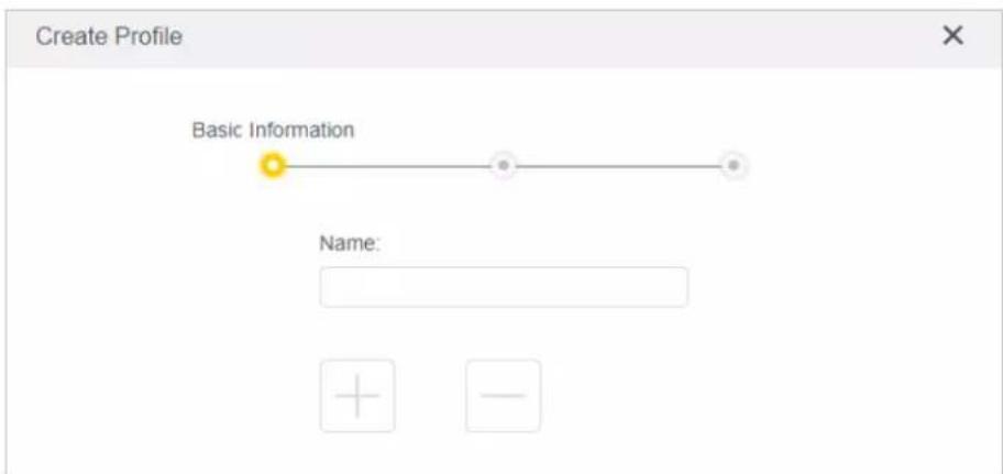 Create Profile Basic Information Name: + -