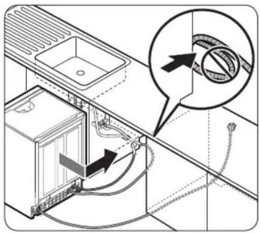 Diagram showing a kitchen appliance with labeled components and a magnified inset illustrating the internal structure of a ring or socket.