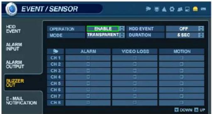Ganz Digimaster DR16HD - EVENT / SENSOR - BUZZER OUT - 1