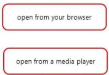 open from your browser open from a media player