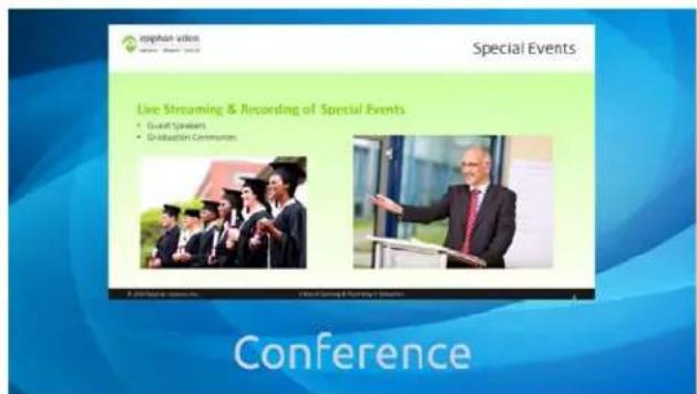 ophan video Special Events Live Streaming & Recording of Special Events • Event Sportsers • Graduation Communities Conference