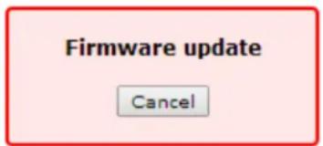 Firmware update Cancel