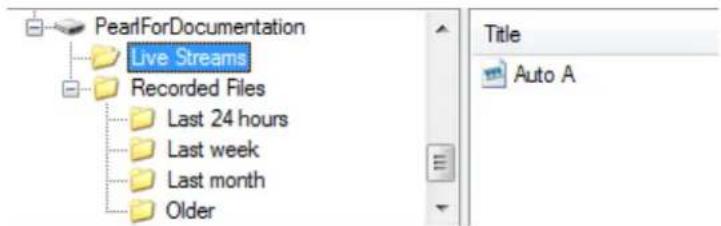 PearlForDocumentation Live Streams Recorded Files Last 24 hours Last week Last month Older Title Auto A